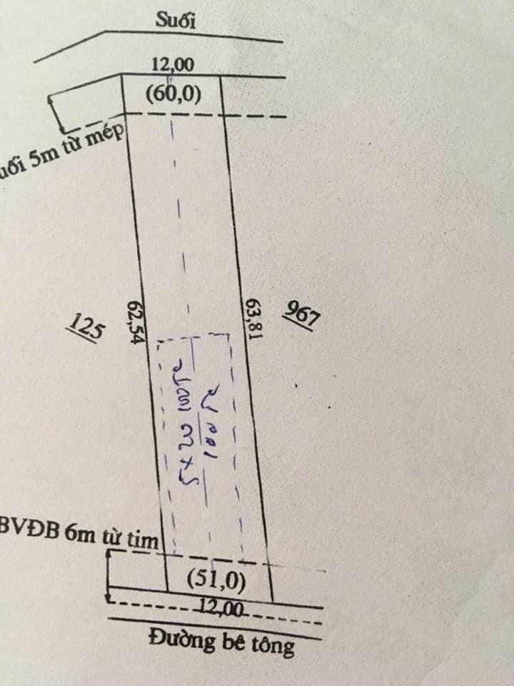 12×63×200tc đường bê tông cách chợ loc đien 500m Giá 480tr