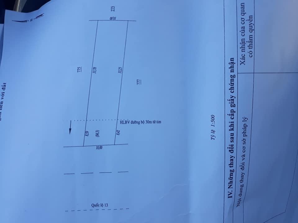 Bán đất Tân Khai giá 270tr/m dt 10×33