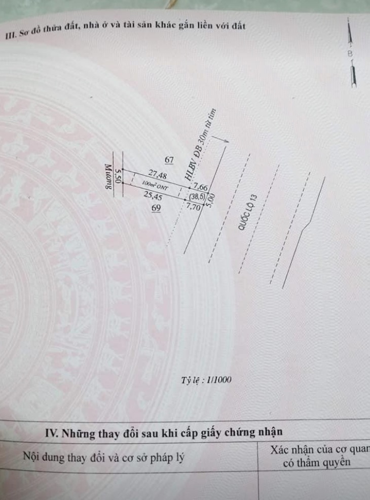 cần bán 5m qlo13 gần quán cơm 79 chỗ Chà Là – Hớn Quản.