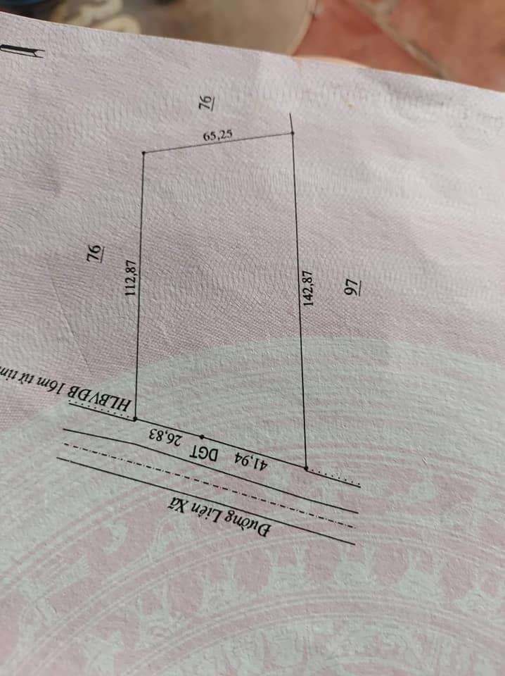 Bán đất Tân Quan giá 3,9ty dt 65×142.