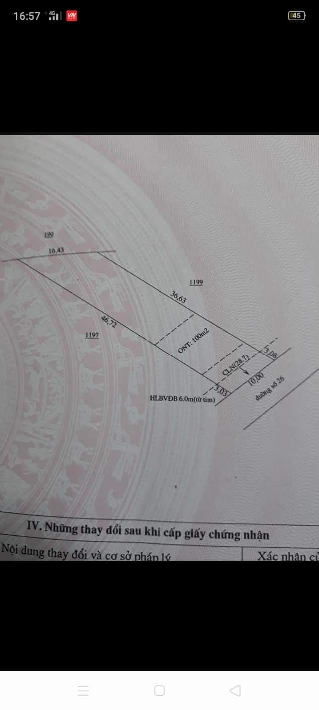 Bán đất minh hưng chơn thành giá 900tr dt 16×46