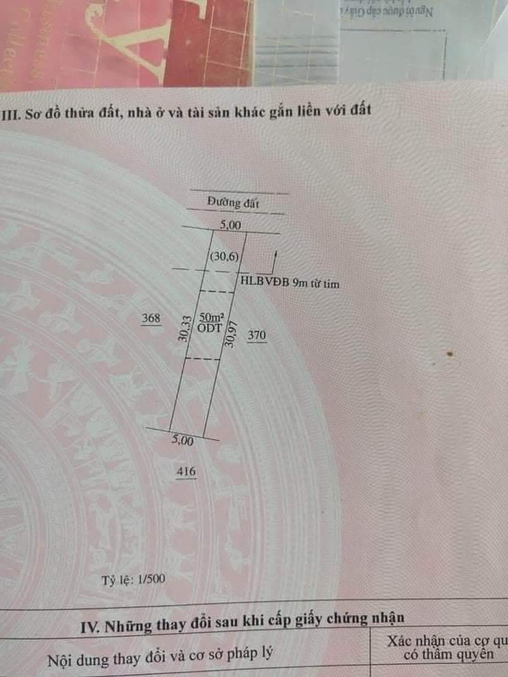 Bán đất an lộc bình long giá 520tr dt 5×30×50tc