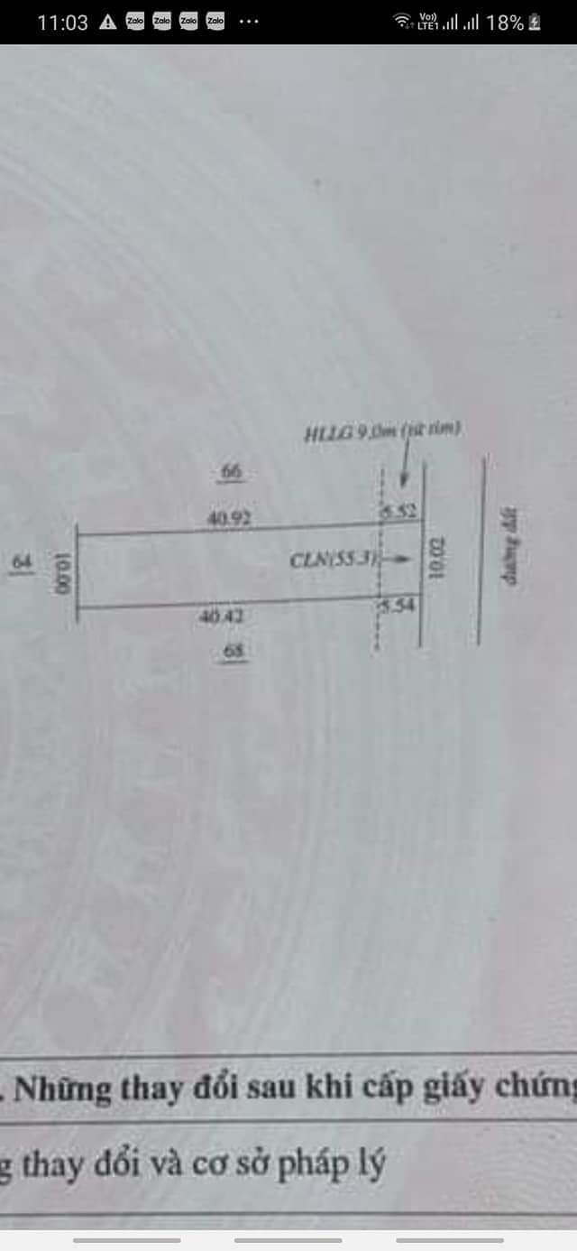 Bán đất minh hưng cách kcn3 2km giá 1tỷ100 dt 10×45×100tc