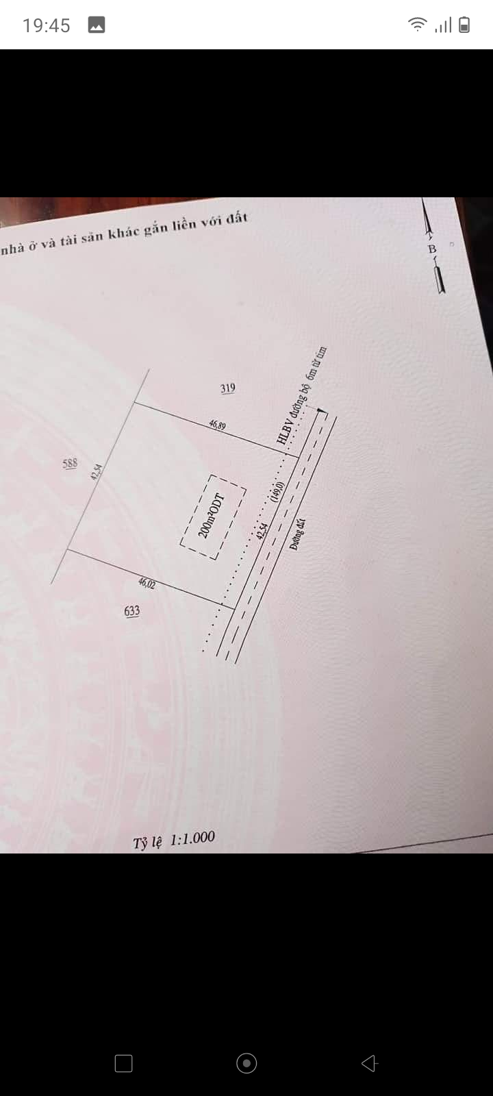 Bán đất tân khai hớn quản giá 60tr/m dt 42×46×200tc