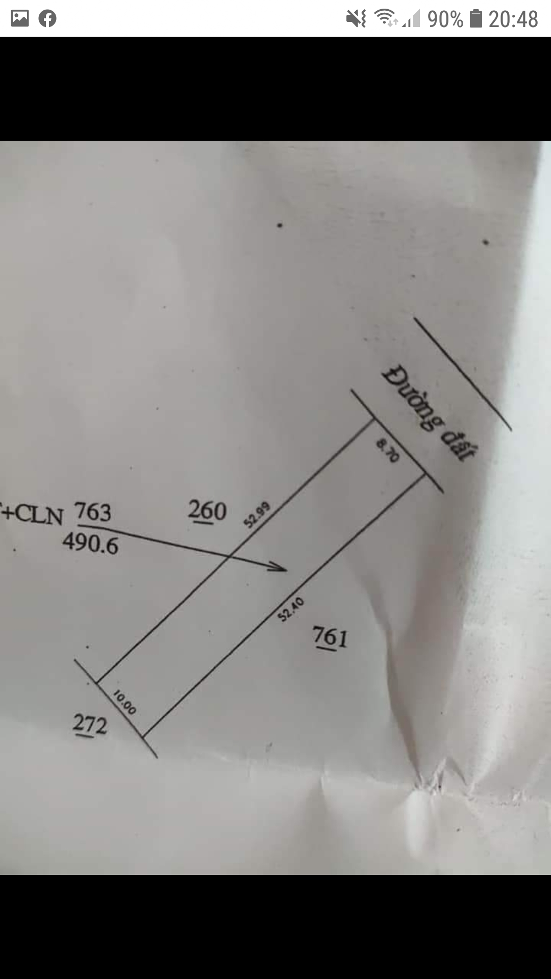 Bán đất tT Tân Phú dt 8m7×52(50tc) giá 105tr/m