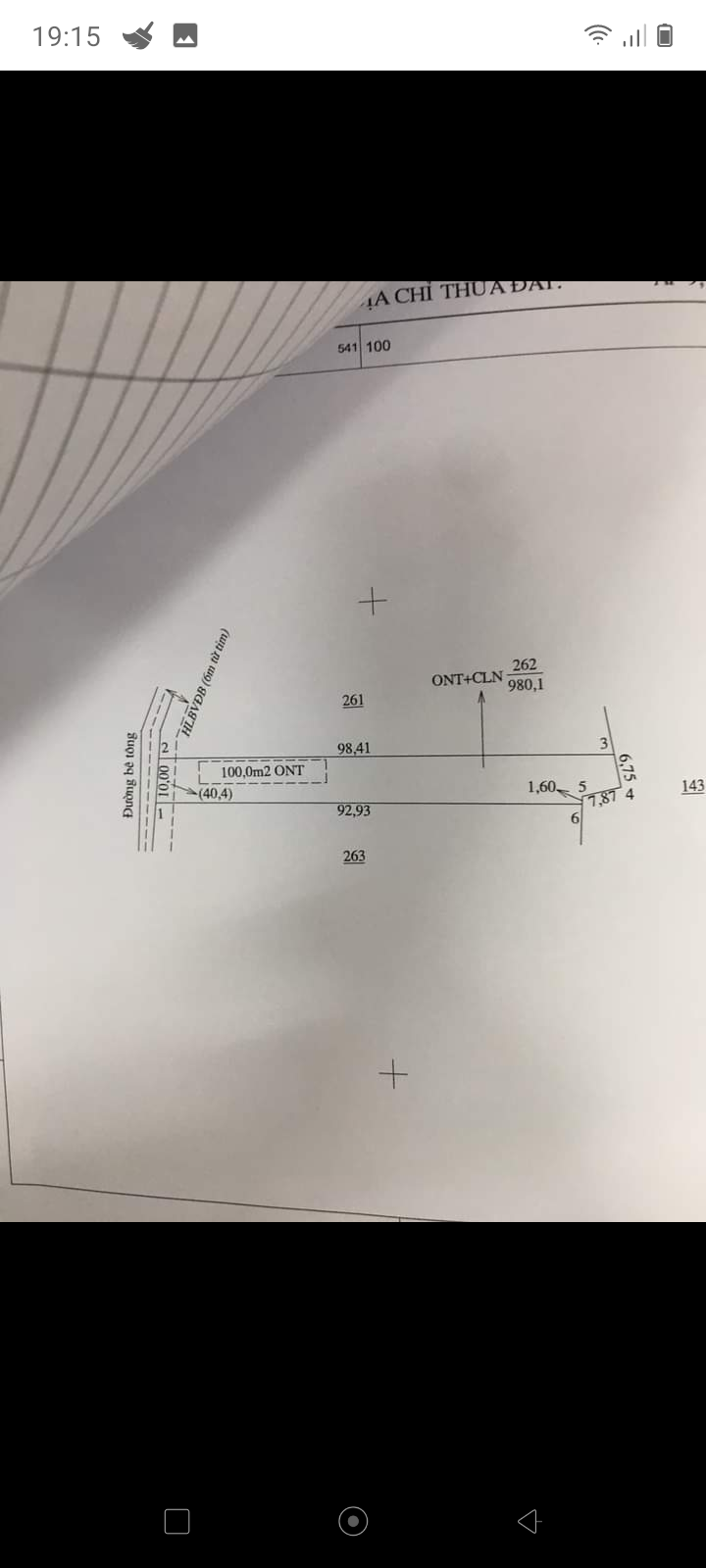 Bán đất ấp 9 lộc thái lộc ninh giá 335tr dt 10×98×100tc