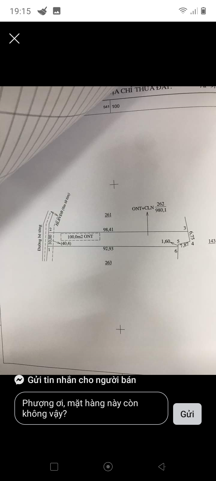 Bán đất ấp 9 lộc thái lộc ninh giá 335tr dt 10×98×100tc