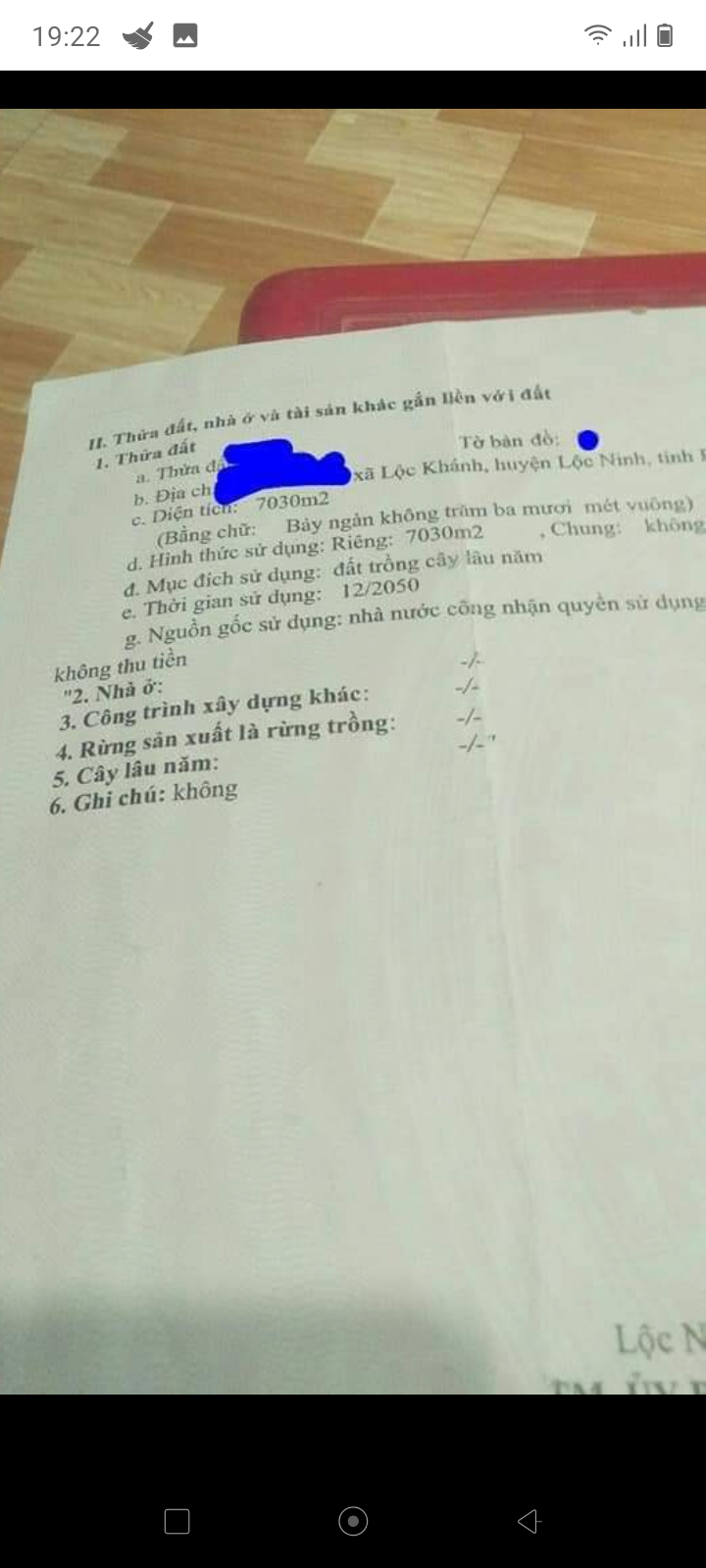 Bán rẫy cao su lộc khánh lộc ninh giá 1tỷ2 dt 7sào3