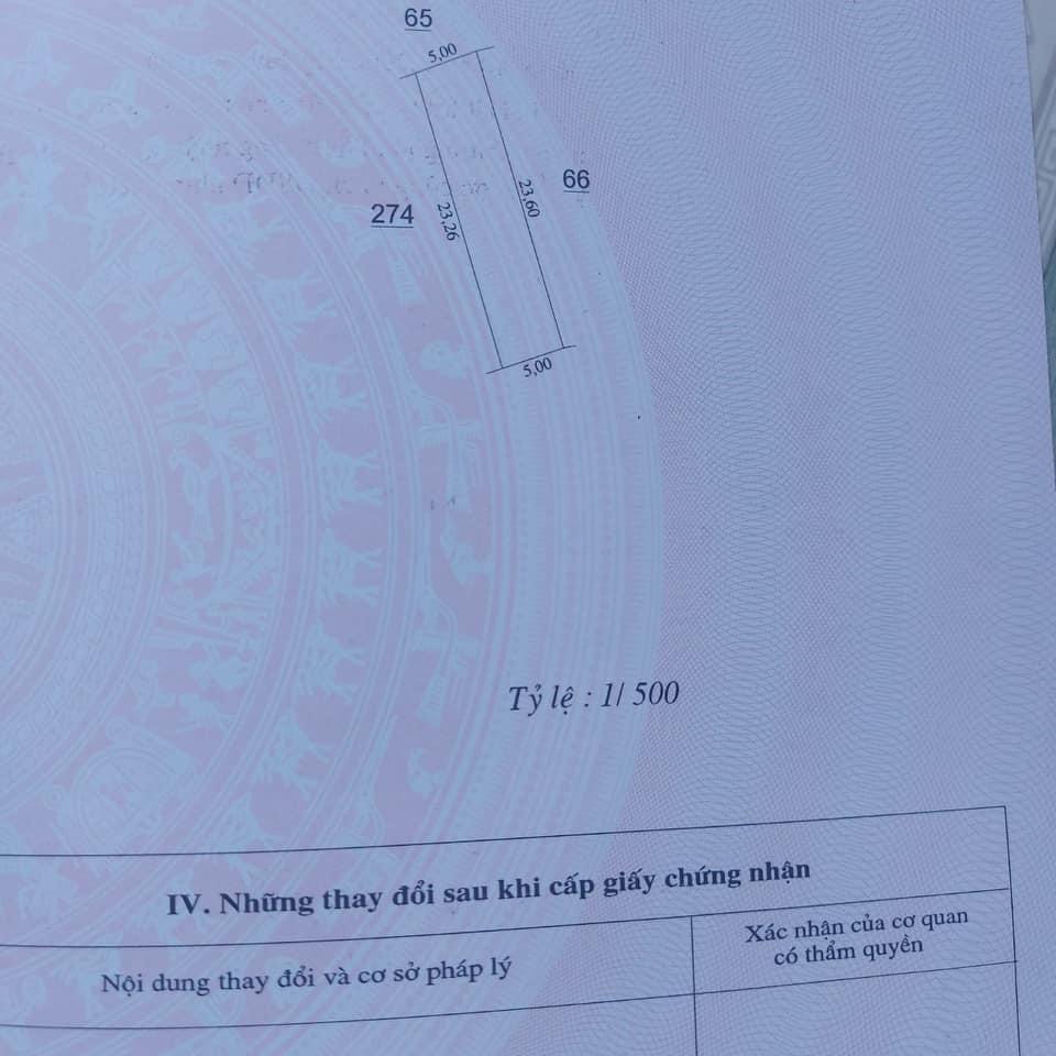 Bán đất phường Tân Phú giá 1tỷ Dt 5*23*40tc