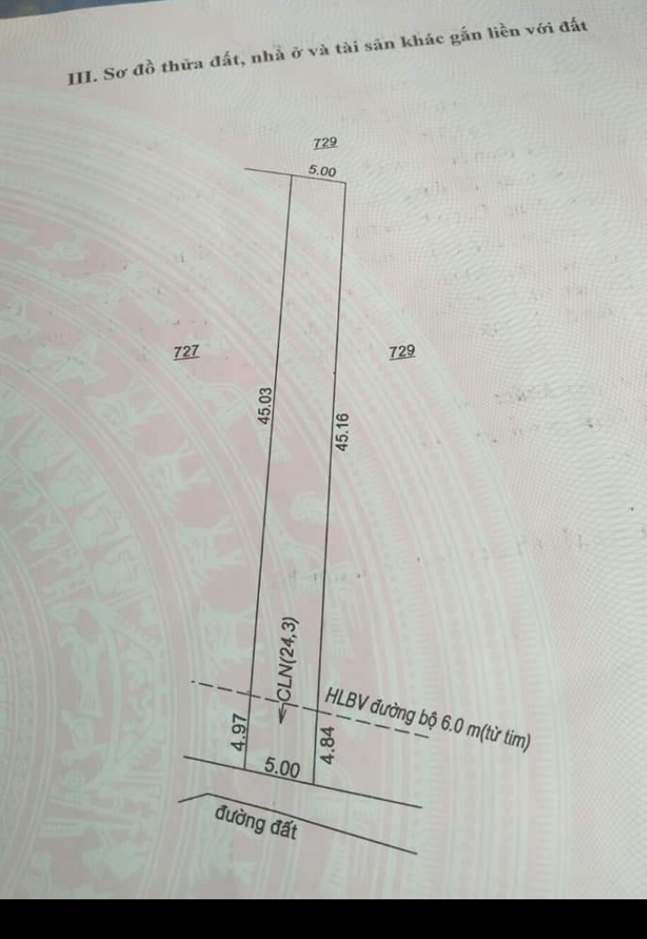 Bán đất ấp 6 xã Minh Hưng giá 620tr dt 5×45