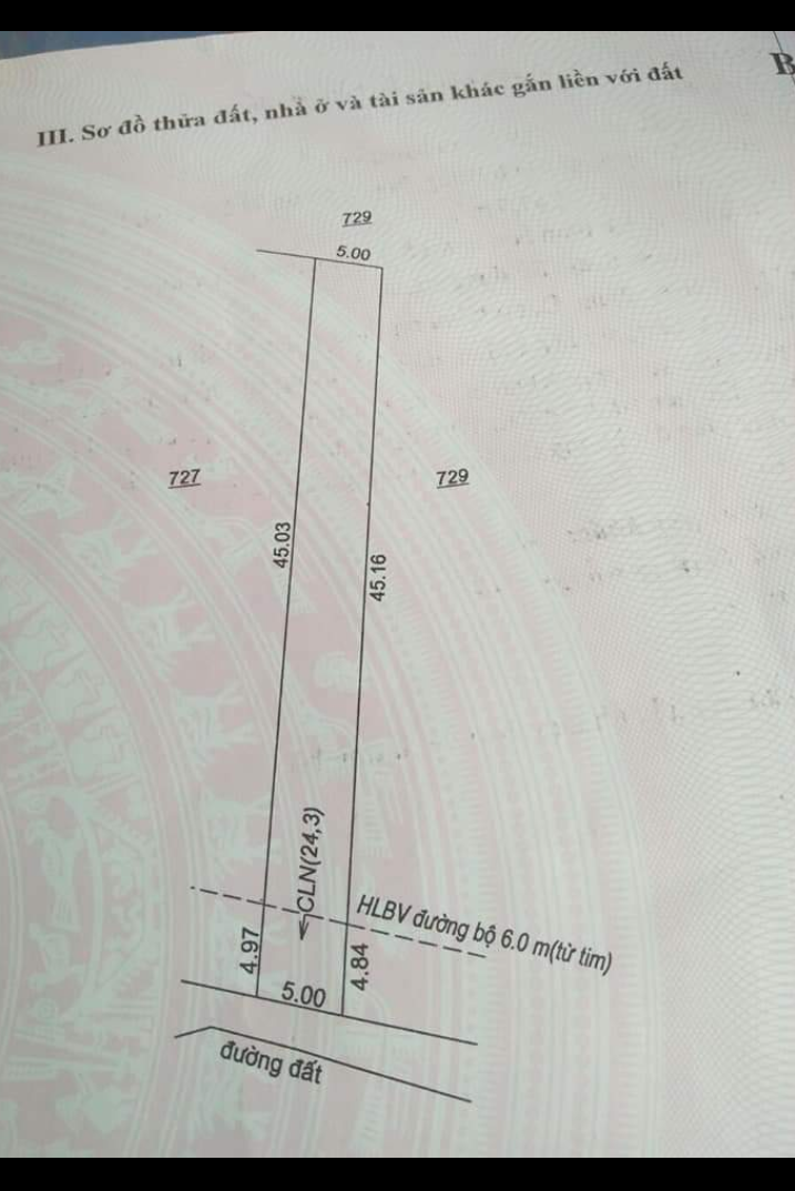 Bán đất ấp 6 xã Minh Hưng giá 620tr dt 5×45