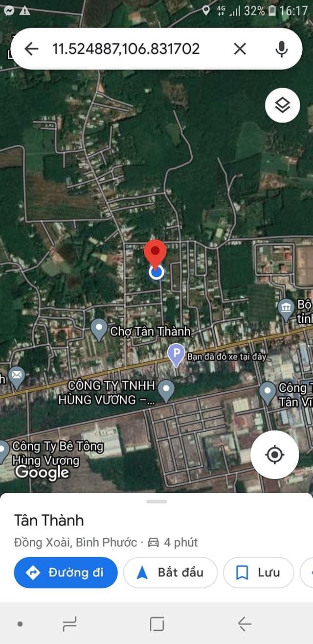 Bán đất xã Tân Thành giá 950tr dt 10*27*100tc
