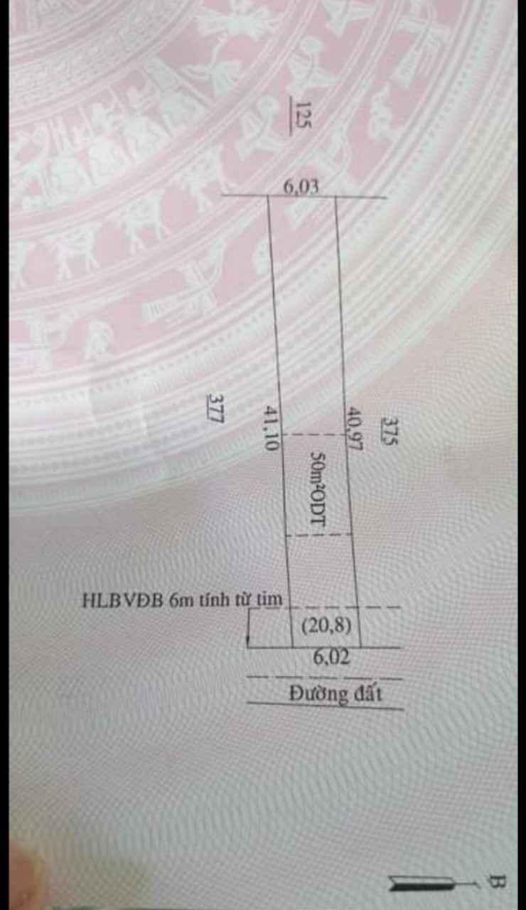Bán đất phường An Lộc giá 530tr dt 6*41*50tc