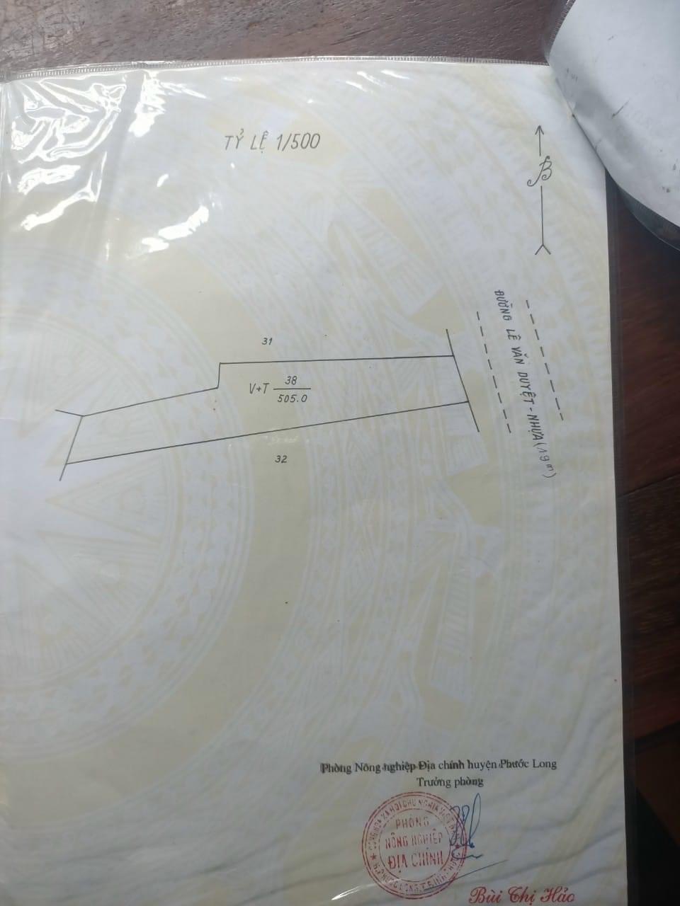 Bán đất phường Long Thuỷ giá 1tỷ600tr dt 9*58*50tc