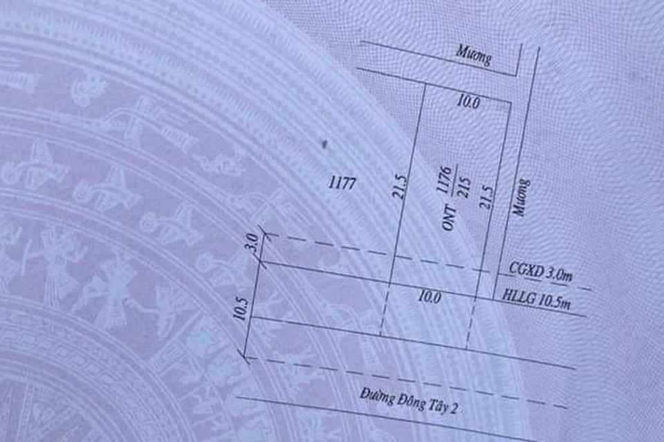 Bán đáp kp 1 thị trấn Tân khai giá 2ty3 dt 21,5×10