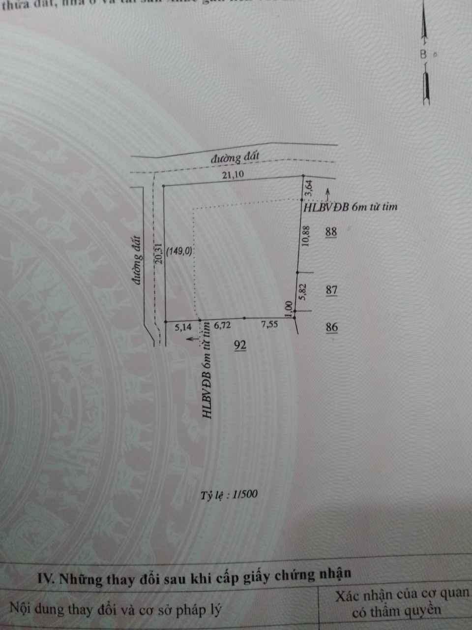 Bán nhà xã Tân Lợi giá 855tr dt 418,5m2