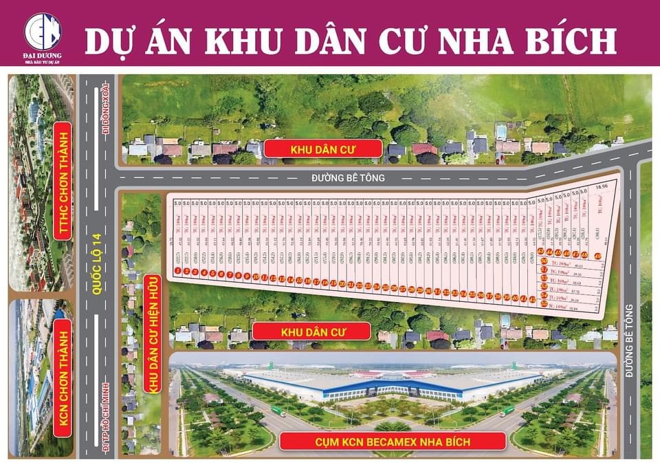 Bán đất Nha Bích – Chơn Thành Giá 690tr dt 5x60x100m2