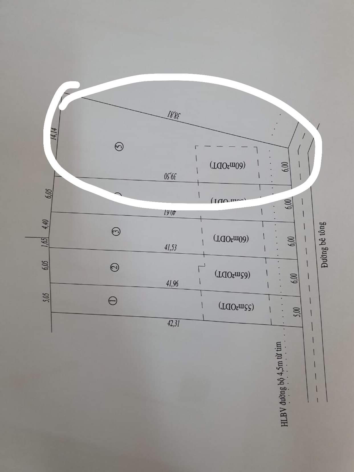 Bán đất Tân khai giá 900tr đt 6x40x60tc nở hậu 14m
