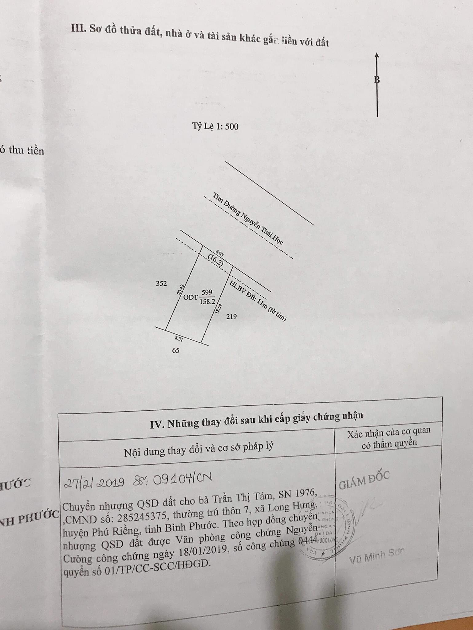 Bán đất phường Long Phước giá 2tỷ dt 8*20 full tc