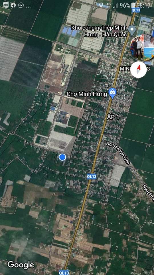 Bán đất xã Minh Hưng giá 1tỷ720 dt 6×66