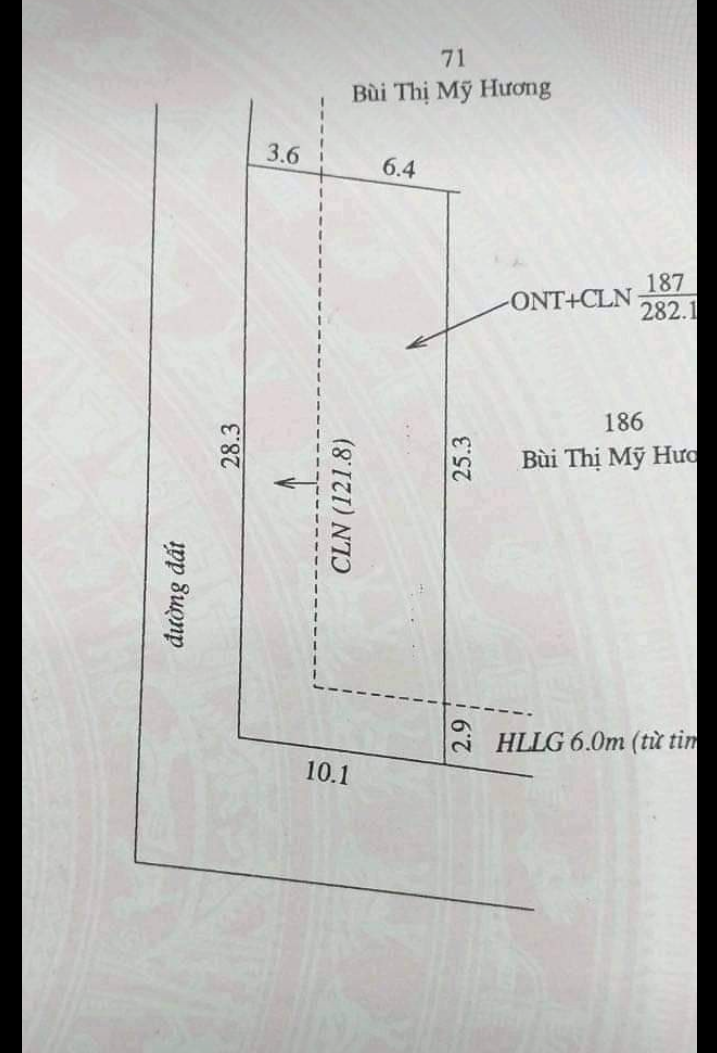 Bán đất ấp 2 xã Thành Tâm giá 1tỷ250 dt 6×25×100tc