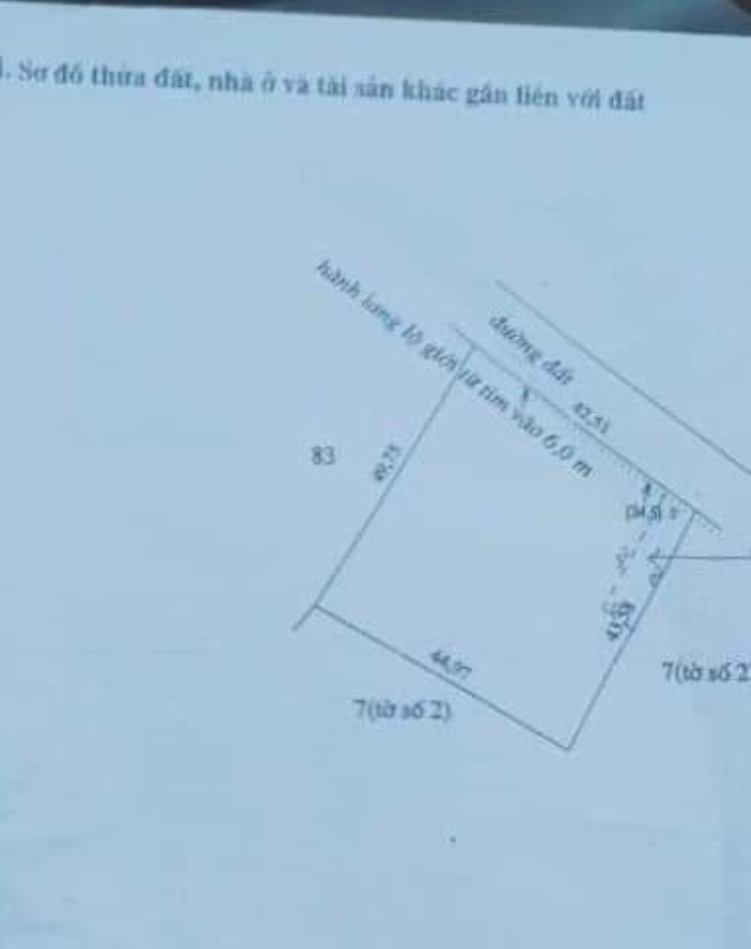 Bán đất xã Bình Thắng giá 45trm dt 42*50