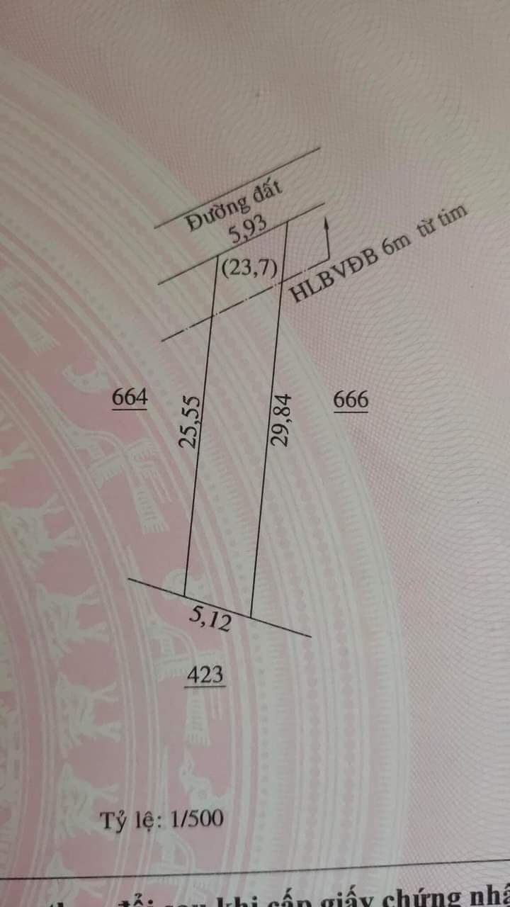 Bán đất xã Thanh Phú giá 670tr dt 5×29