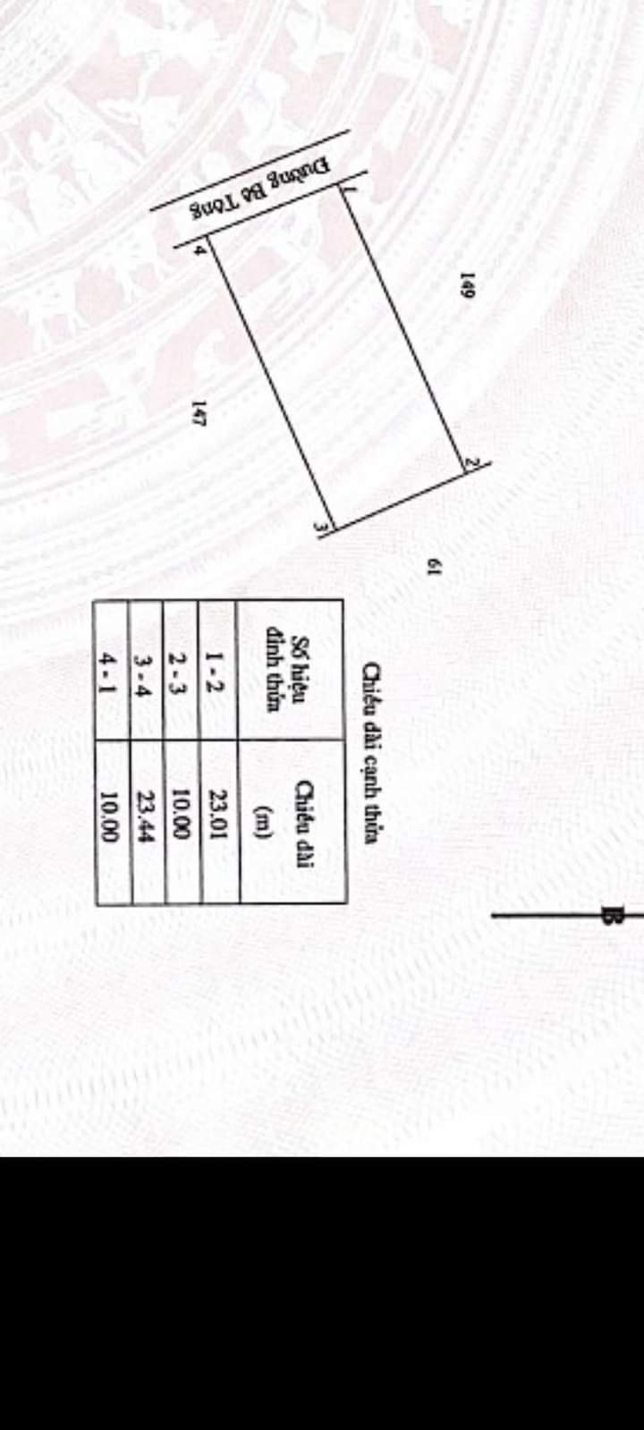 Bán đất phường Sơn Giang giá 1 tỷ 400tr dt 10×23.4×100 tc