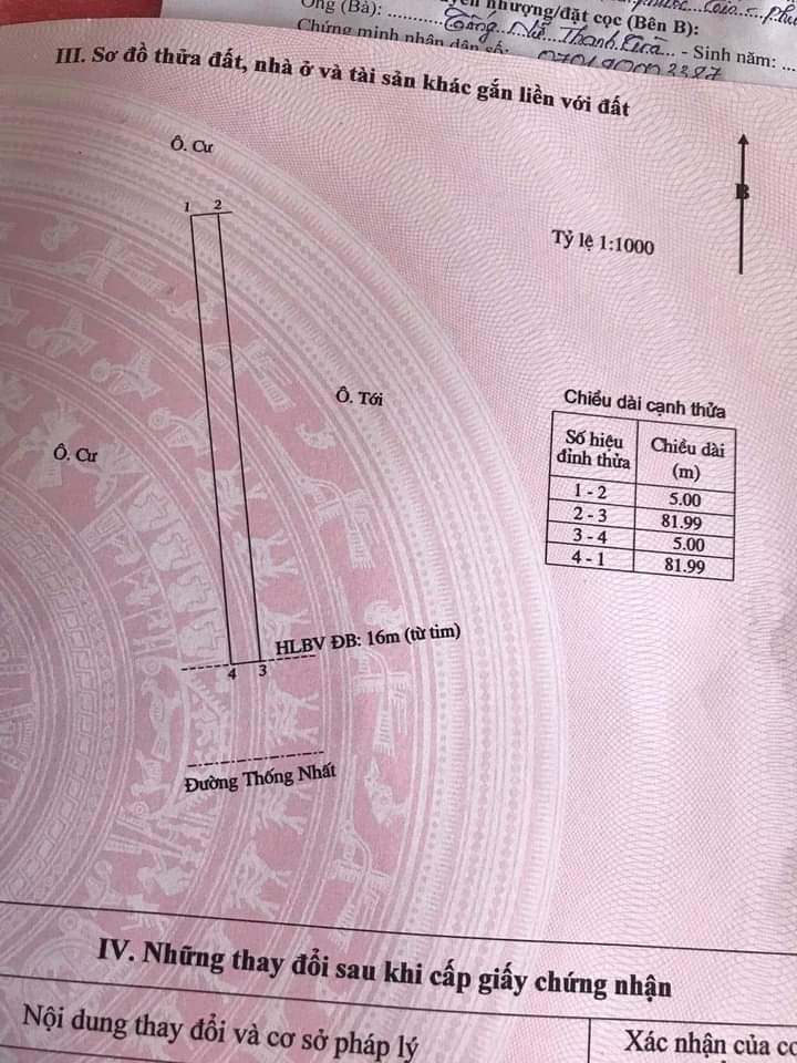 Bán đất Phước Quả xã Phước Tín giá 2 tỷ 600tr dt 5x82x100 tx