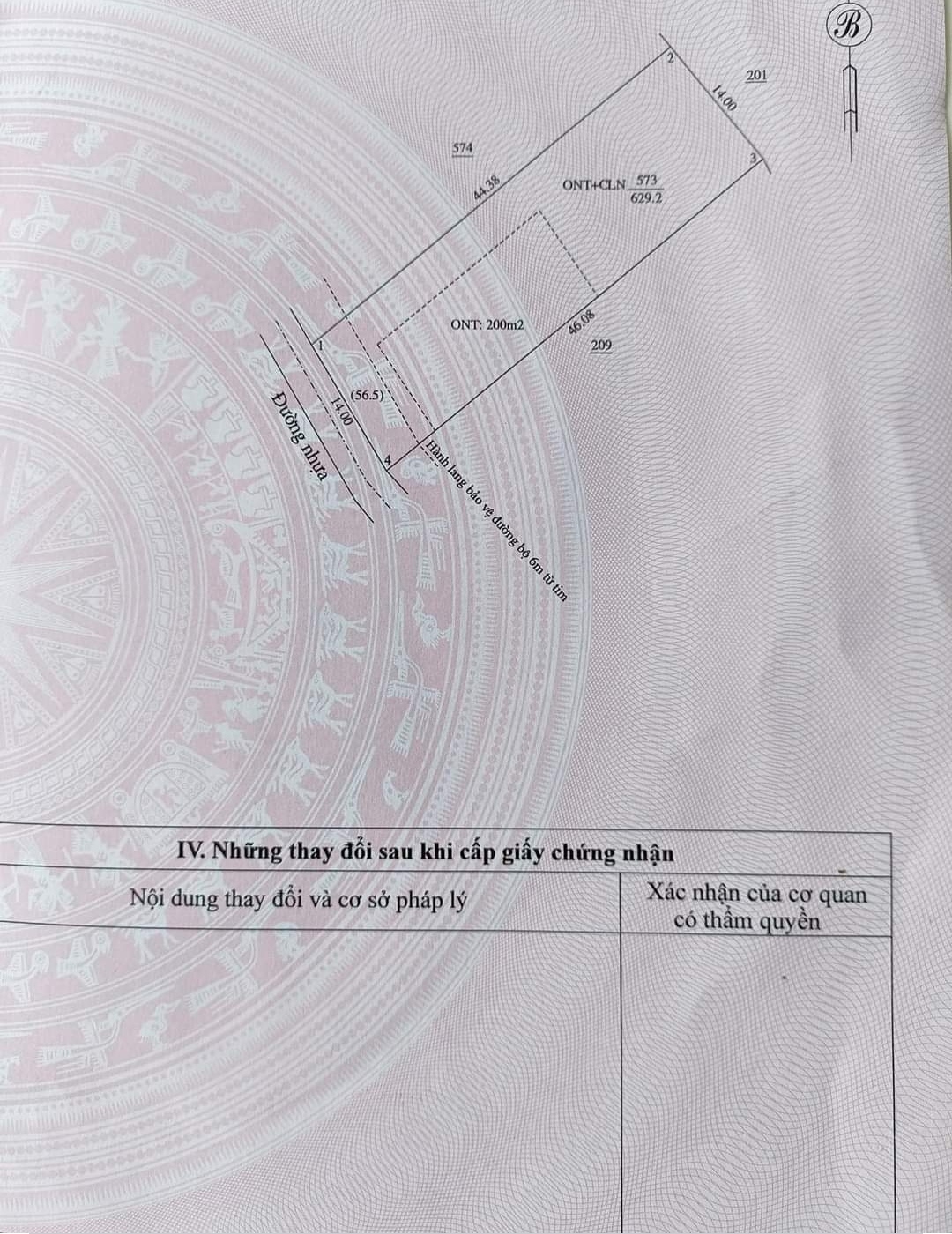 Bán đất xã Thanh Hoà giá 1,2tỷ dt 14*46*200tc