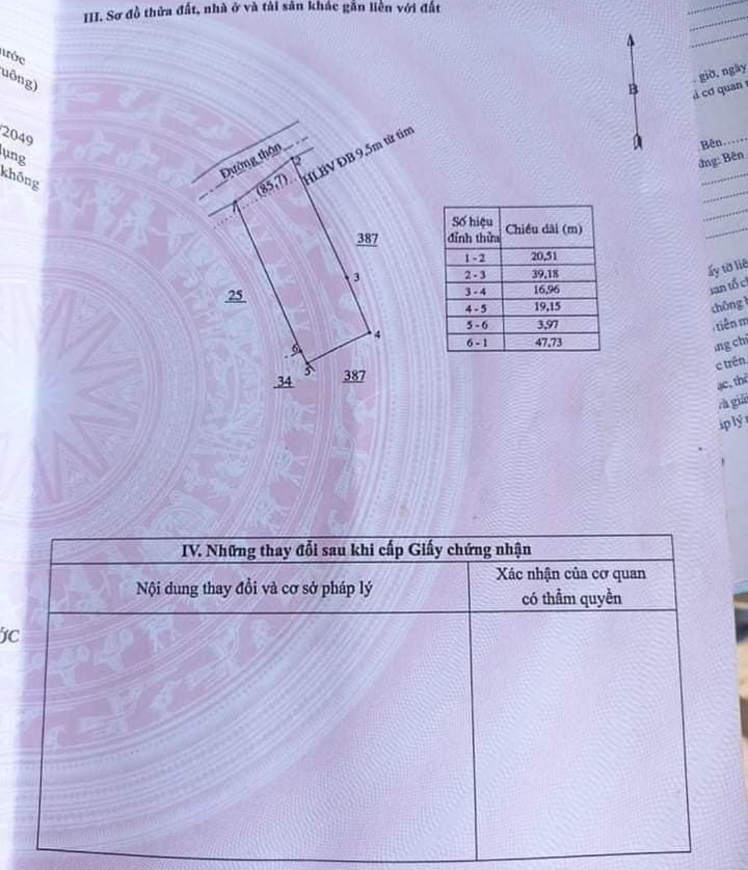 Bán đất xã Phước Minh giá 95tr dt 20*56*200tc