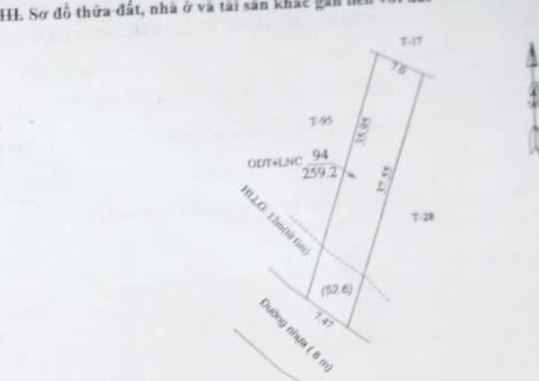 Bán đất Thị trấn Thanh Bình giá 270tr/m dt 7*37