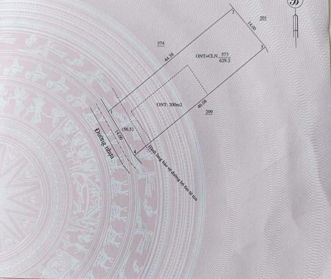 Bán đất xã Thanh Hoà giá 1,2tỷ dt 14*46*200tc