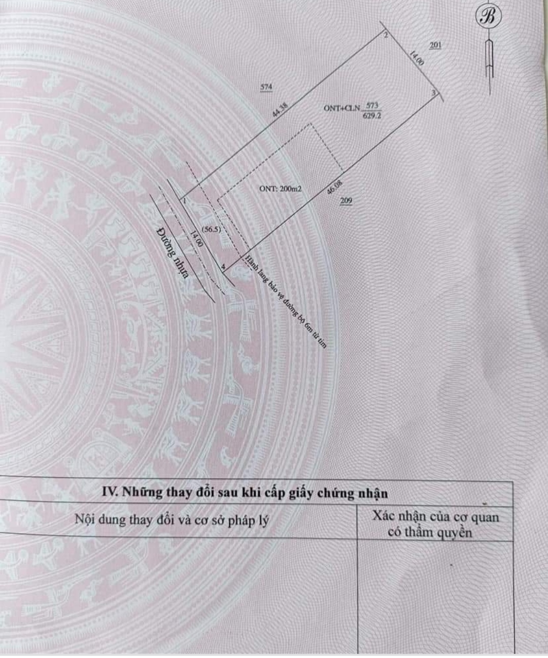 Bán đất xã Thanh Hoà giá 1,2tỷ dt 14*46*200tc