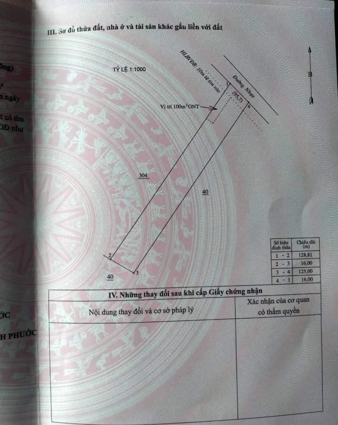 Bán đất xã Đa Kia giá 72tr/m dt 16*125*100tc