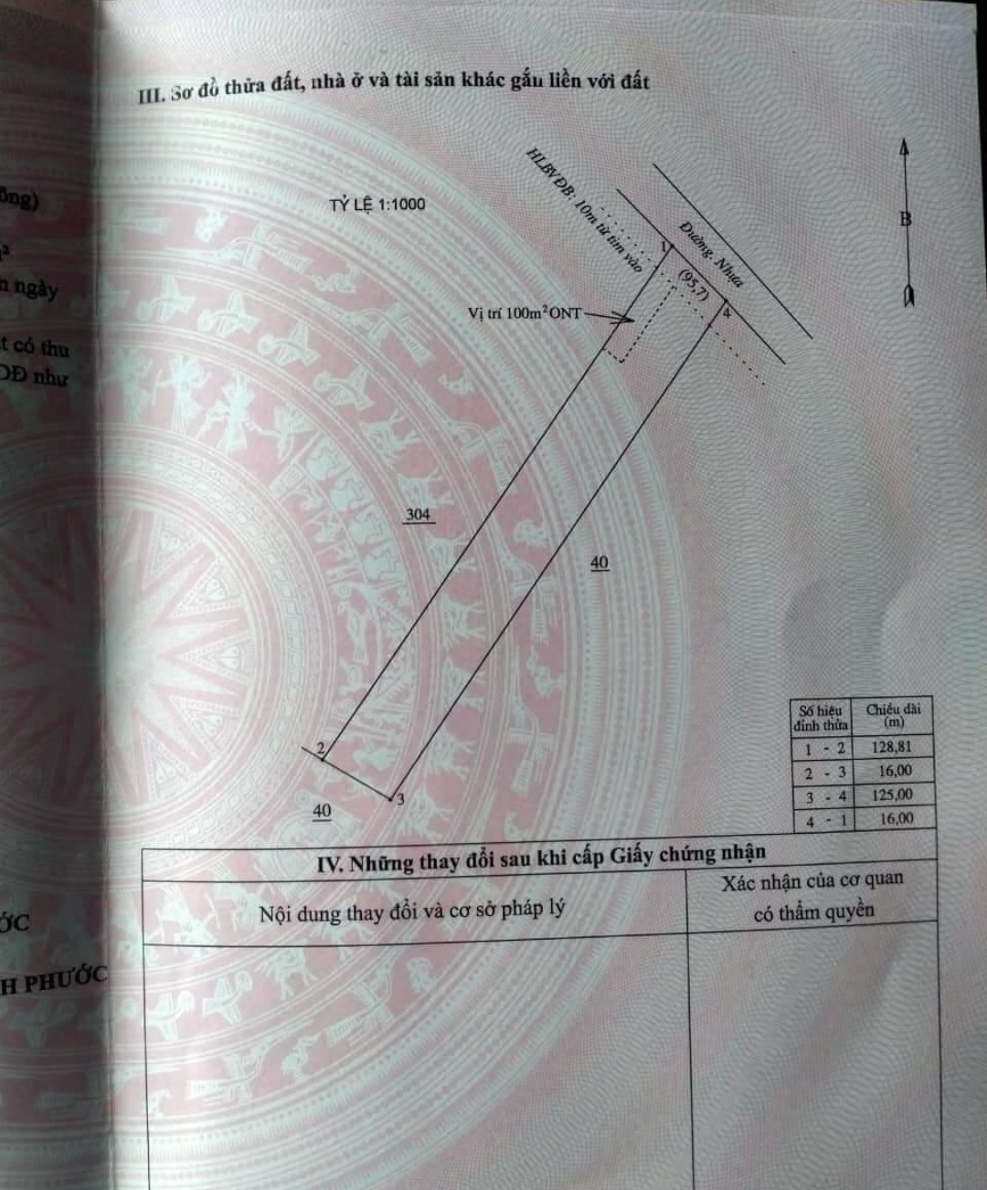 Bán đất xã Đa Kia giá 72tr/m dt 16*125*100tc