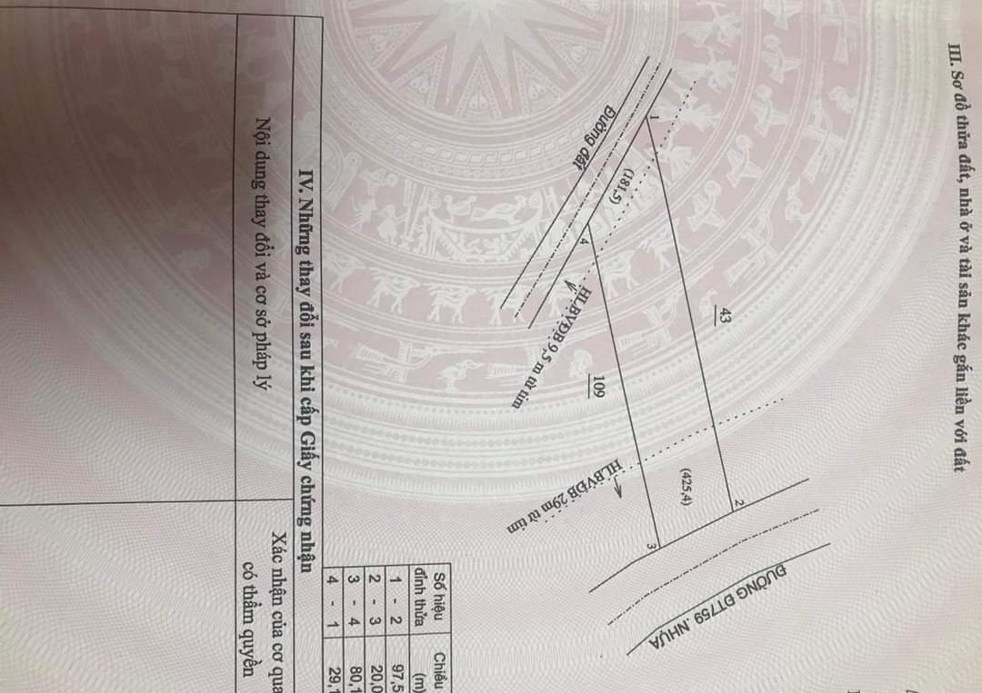 Bán đất xã Phước Minh giá 180tr/m dt 1,3xào