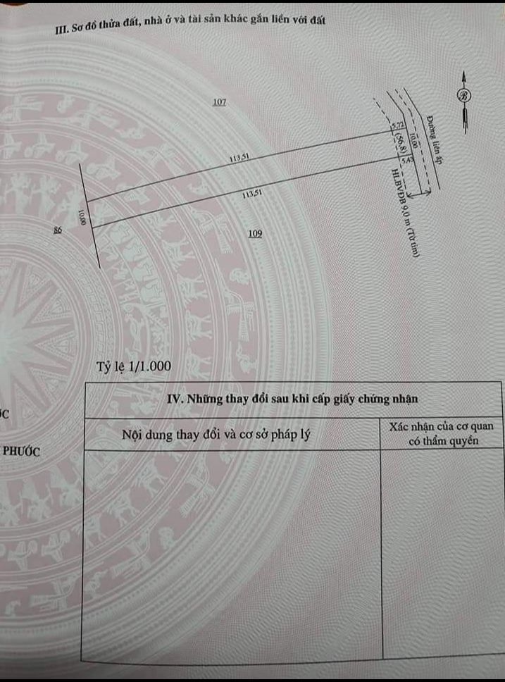 Bán đất xã Lộc An giá 490tr dt 10×113