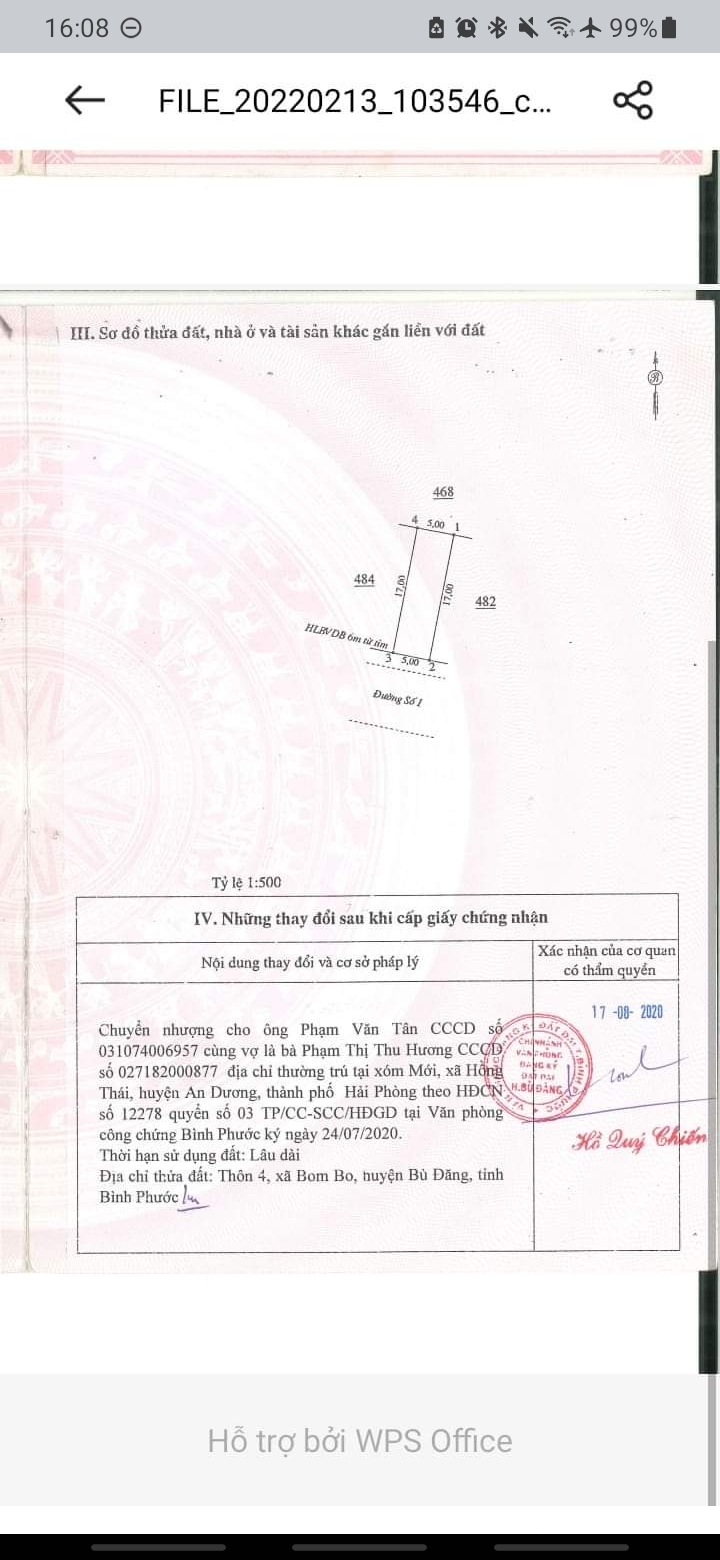 Bán nhà xã Bom Bo giá 2 tỷ 200tr dt 5×17