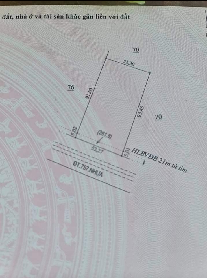 Bán đất ấp Trung Sơn xã Thanh An giá 155tr/m dt 52×95