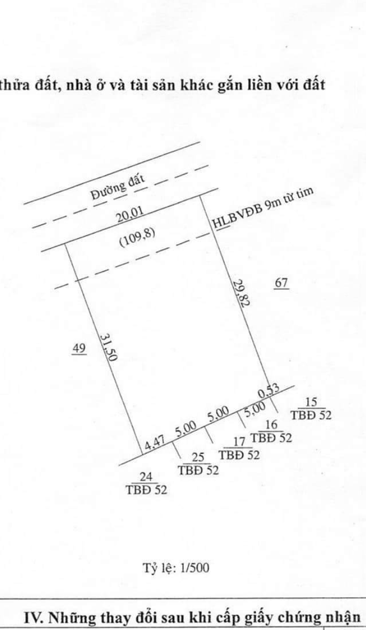 Bán đất phường Hưng Chiến giá 4tỷ3 dt 20×30×300tc