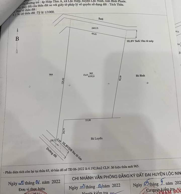 Bán đất xã Lộc Hiệp giá 1tỷ7 dt 6xào1