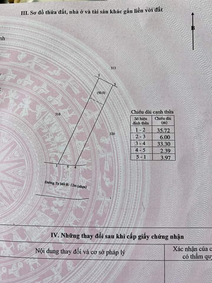 Bán đất phường Sơn Giang giá 1 tỷ 700tr dt 6x35x50 tc