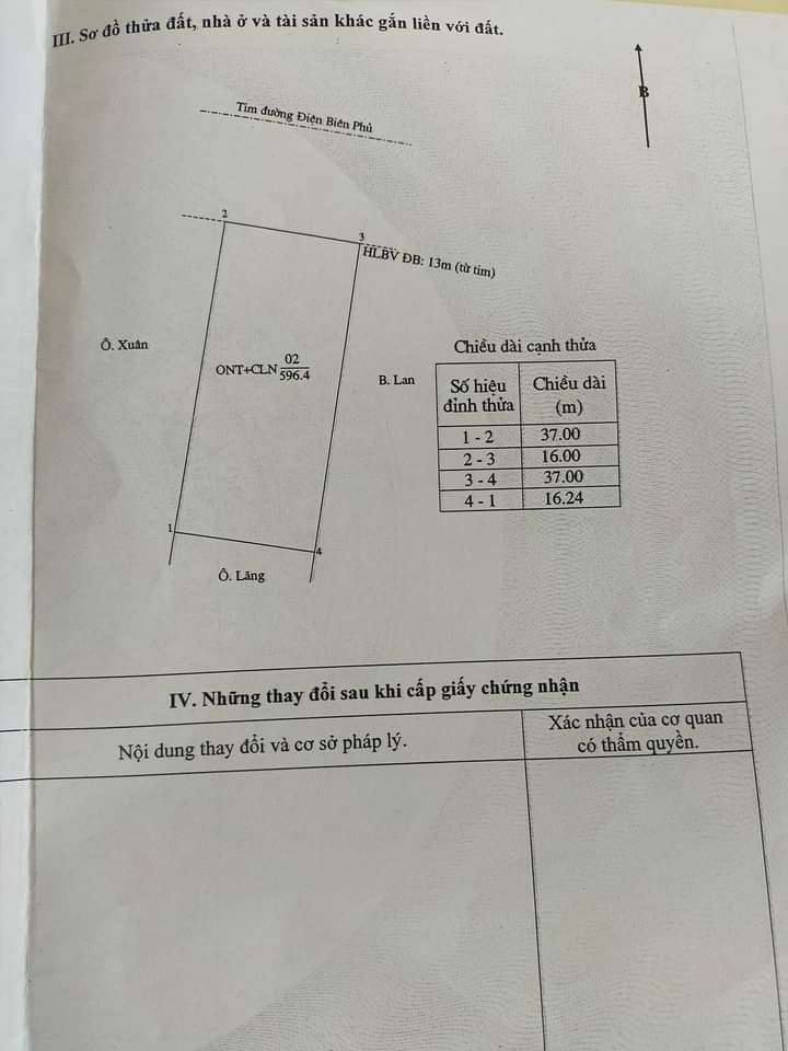 Bán đất thôn Hưng Lập xã Phước Tín giá 2 tỷ 800tr dt 16x37x150 tc