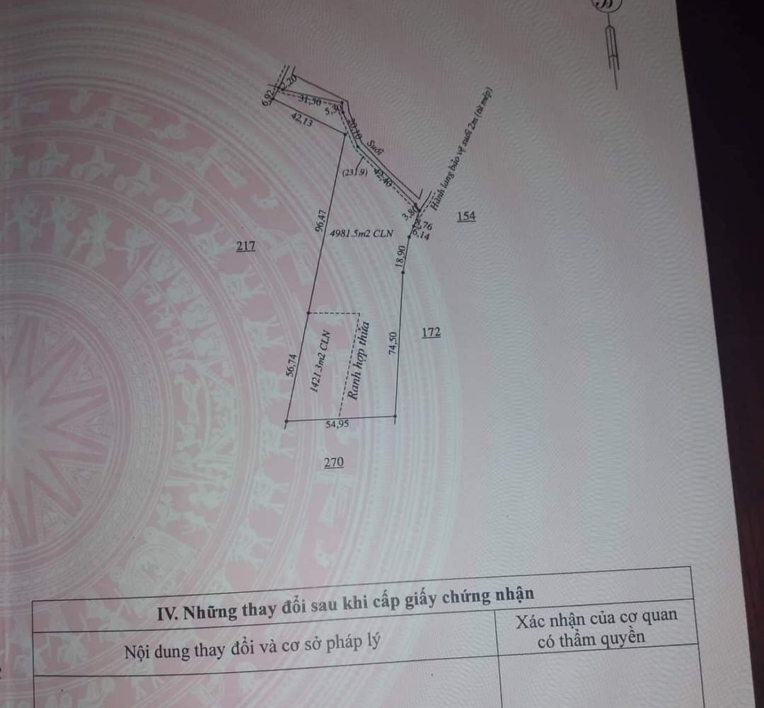 Bán đất xã Thanh Hoà giá 1tỷ150tr dt 6,4xào