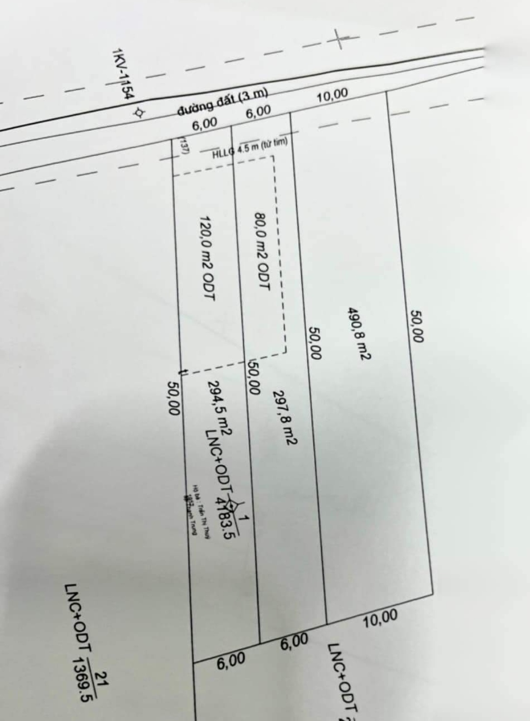 Bán đất Thị trấn Thanh Bình giá 1,2tỷ dt 22*50*200tc