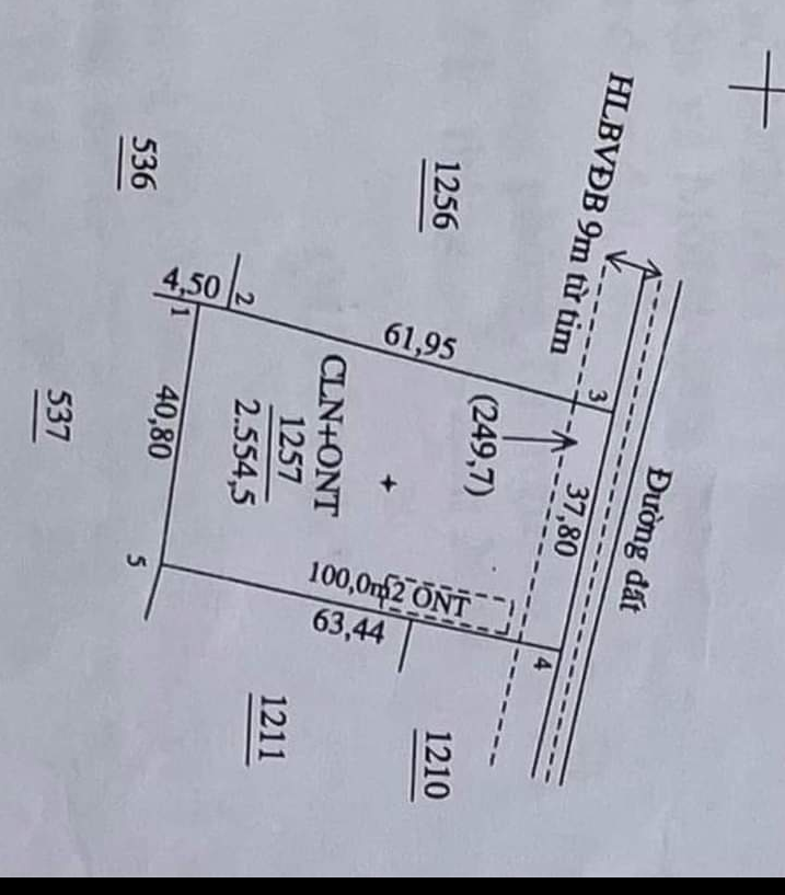 Bán đất ấp 3 xã Lộc Hưng giá 120tr/m dt 40×61