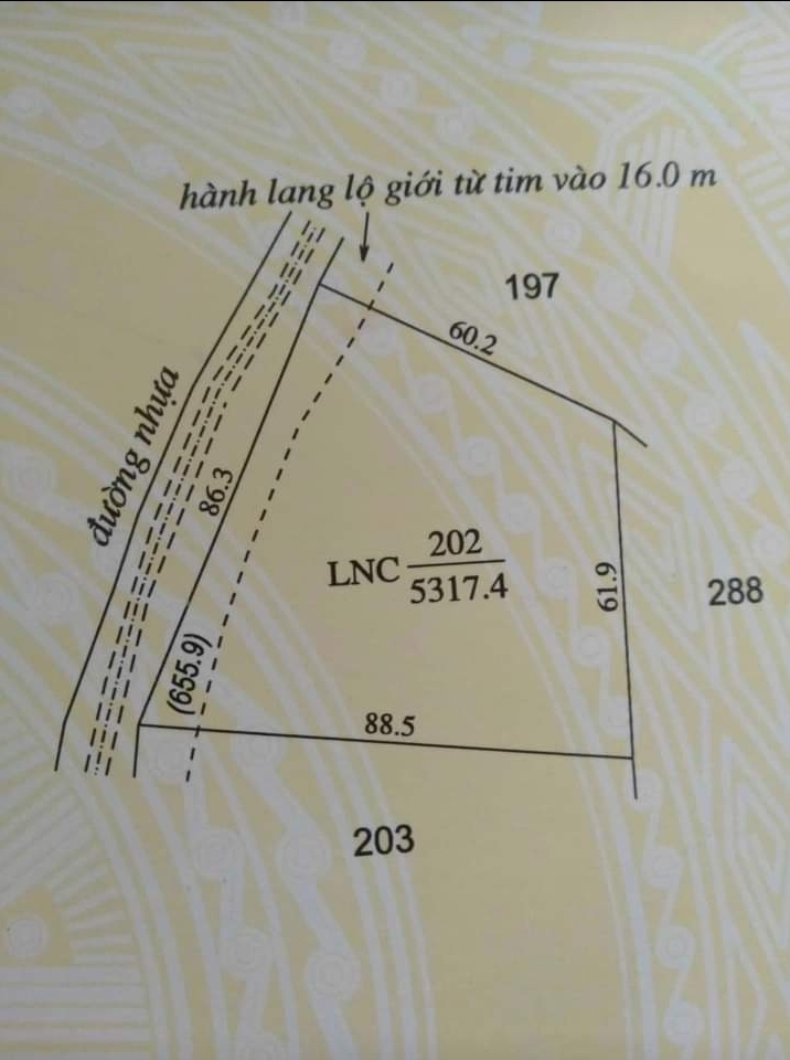 Bán đất ấp 4 xã An Khương giá 7 tỷ dt 5xào3