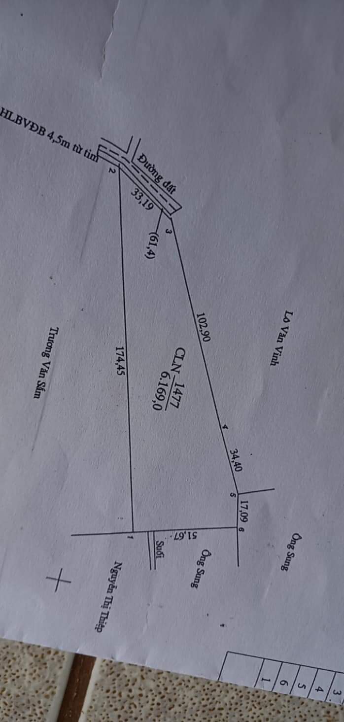 Bán đất xã Lộc Phú giá 1tỷ3 dt 6sào1