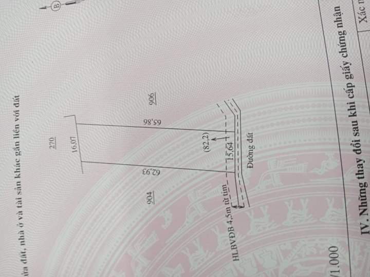 Bán đất xã Lộc Phú giá 430tr dt 15×64